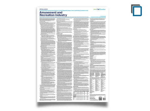 Picture of CA Wage Order Amusement and Recreation (ENG)