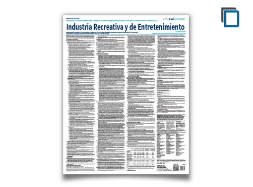 Picture of CA Wage Order Amusement and Recreation (SP)