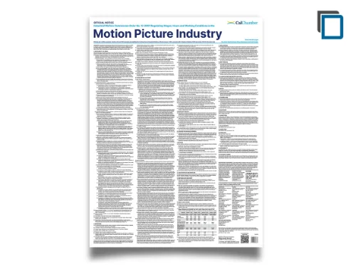 Picture of CA Wage Order 12-Motion Picture Industry (ENG)