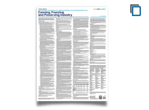 Picture of CA Wage Order 3-Canning, Freezing & Preserving (ENG)