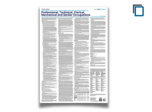 Picture of CA Wage Order Professional Technical, Clerical, Mechanical and Similar Occupations (ENG)