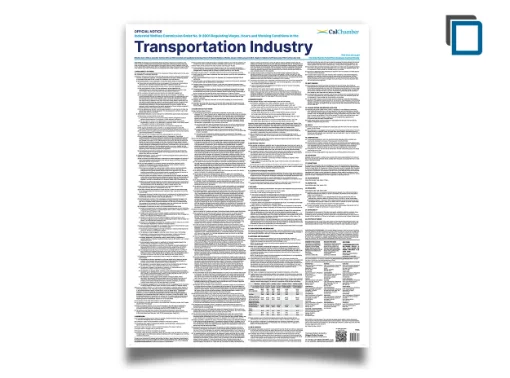 Picture of CA Wage Order 9-Transportation (ENG) 
