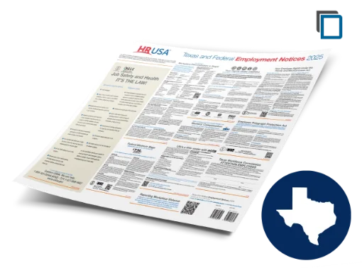 Picture of TX & Federal Labor Law Laminated Poster (ENG)