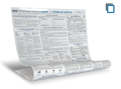 Picture of CA & Federal Labor Law Poster Laminated Poster (SP)