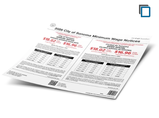 Picture of Sonoma Minimum Wage Poster