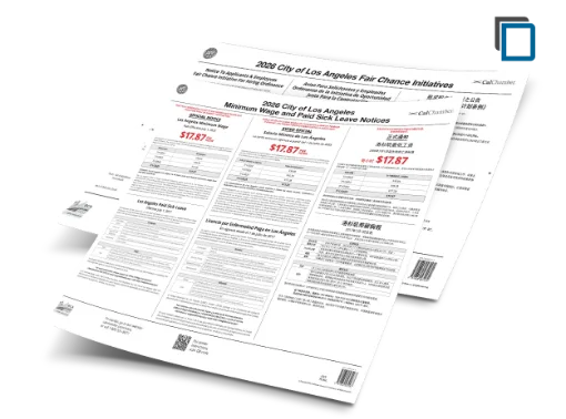 Picture of Los Angeles City Labor Law 2 Posters (10+ emp)