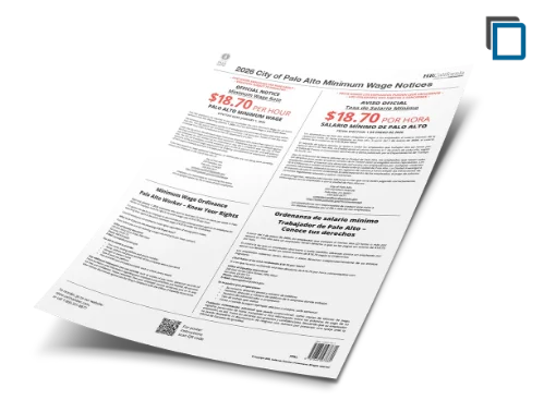 Picture of Palo Alto Minimum Wage Poster