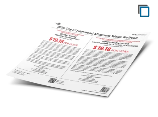 Picture of Richmond Minimum Wage Poster