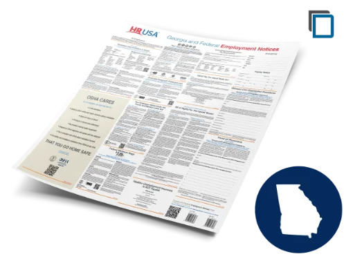 Picture of GA & Federal Labor Law Laminated Poster (ENG)