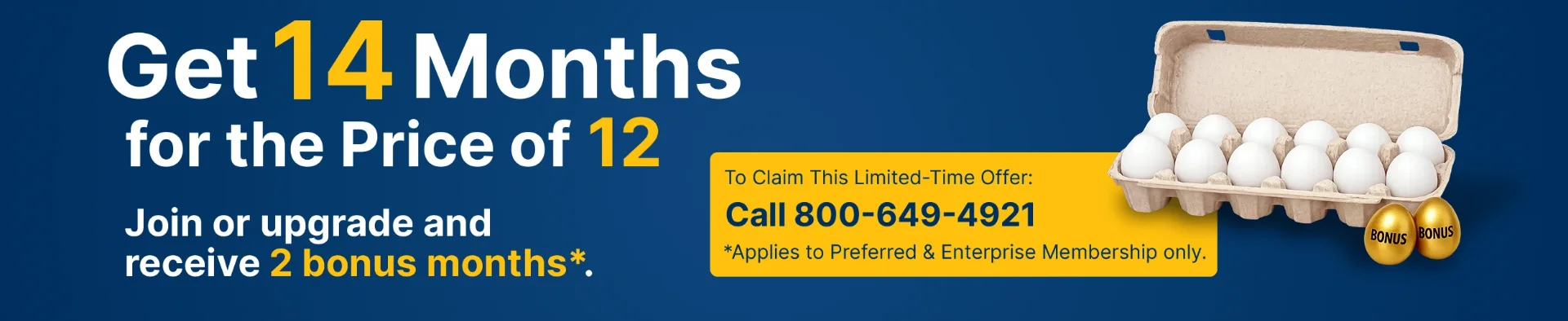 Get Months for the Price of 12